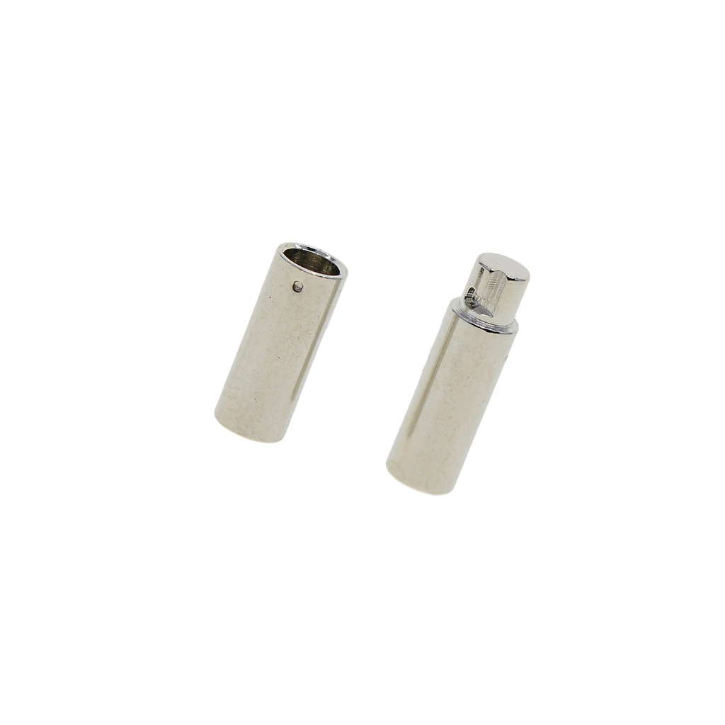 

10 Leather Kumihimo 3mm Glue in End Cylinder Tube Swivel Lock Clasp DIY