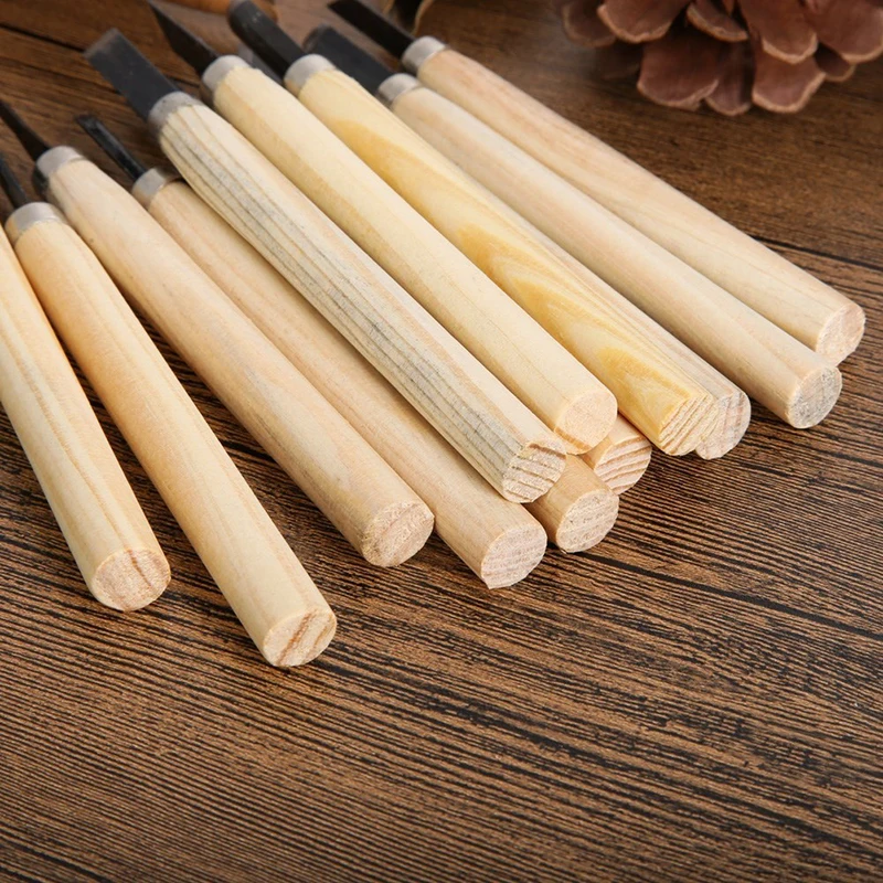 12 шт./набор Нож Резьба по дереву долотом для основ ксилографии рабочих