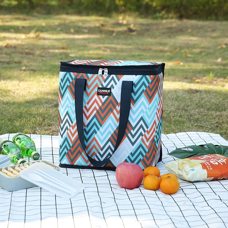 Новая ткань Оксфорд цветная Портативная сумка для обеда изоляционная складная
