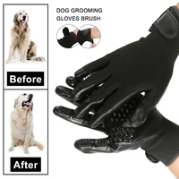 1 pair dog grooming glove brush pet gloves for cat puppy hair brush soft rubber hair remover dog cats massage brush clean comb