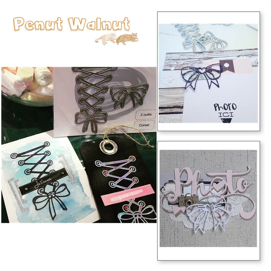 Лук Кружева металла режущие штампы DIY трафареты для скрапбукинга фотоальбом