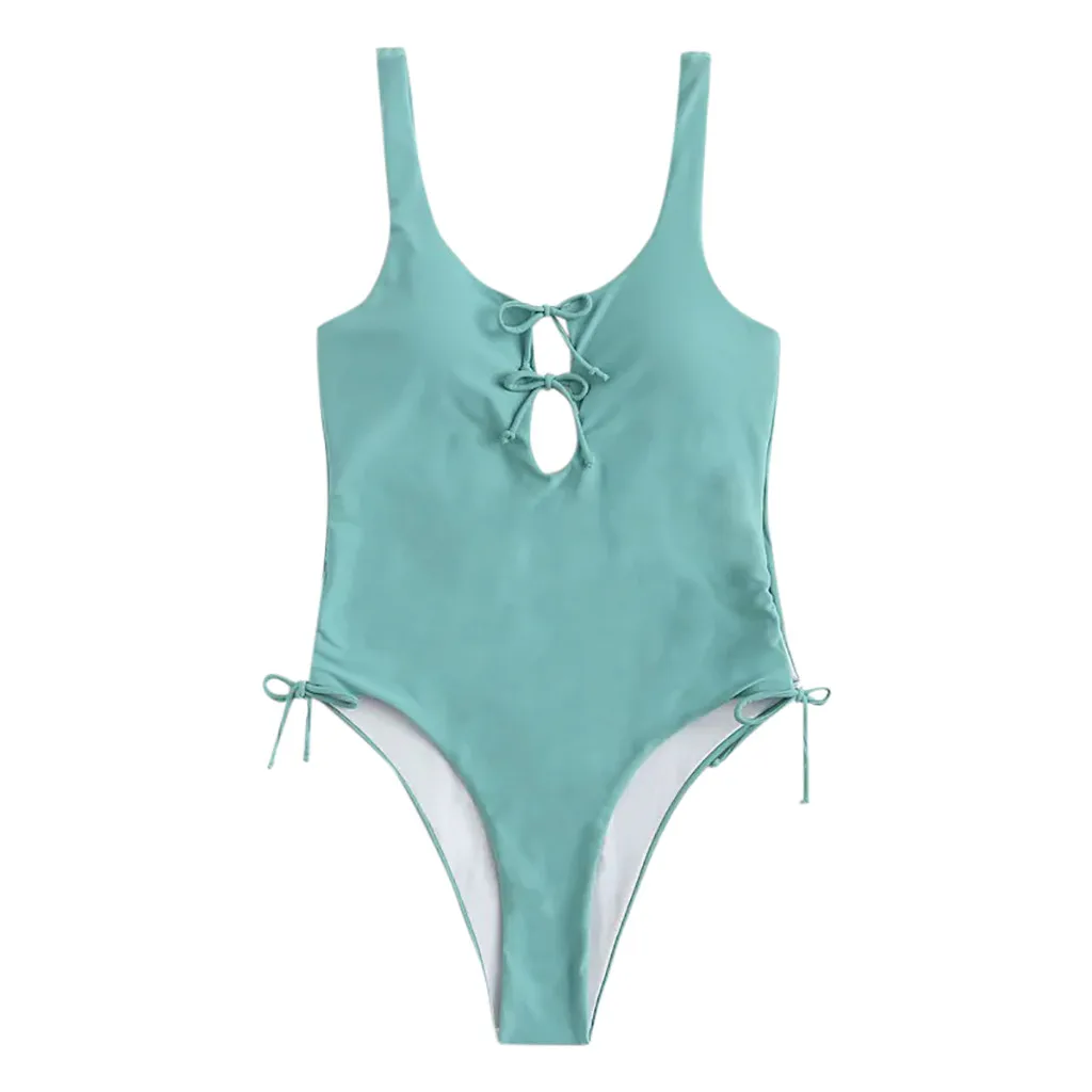 Женский купальник SAGACE Одноцветный бандажный бикини пуш ап пляжная одежда