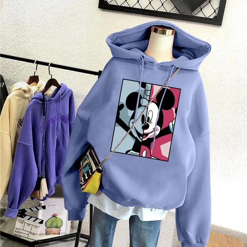 Новинка толстовка Disney женская одежда толстовки с мультяшным принтом Микки и