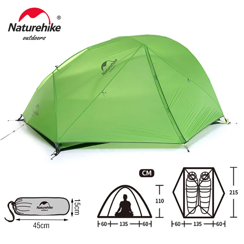 Naturehike Star River Camping Tent 2 Person Ultralight Waterproof Tent Double Layer 4 Seasons Tent Outdoor Travel Hiking Tent