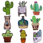 Эмалированные булавки в виде кактуса, брошь на суккуленты, ботаны, не будьте колючкой, пастельных растений, горшок, значок, подарки для сада