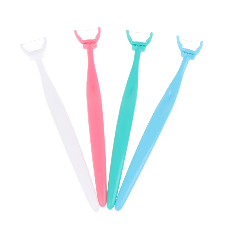 100 шт./лот одноразовая нить межзубная щетка зубная палочка зубочистки ручка