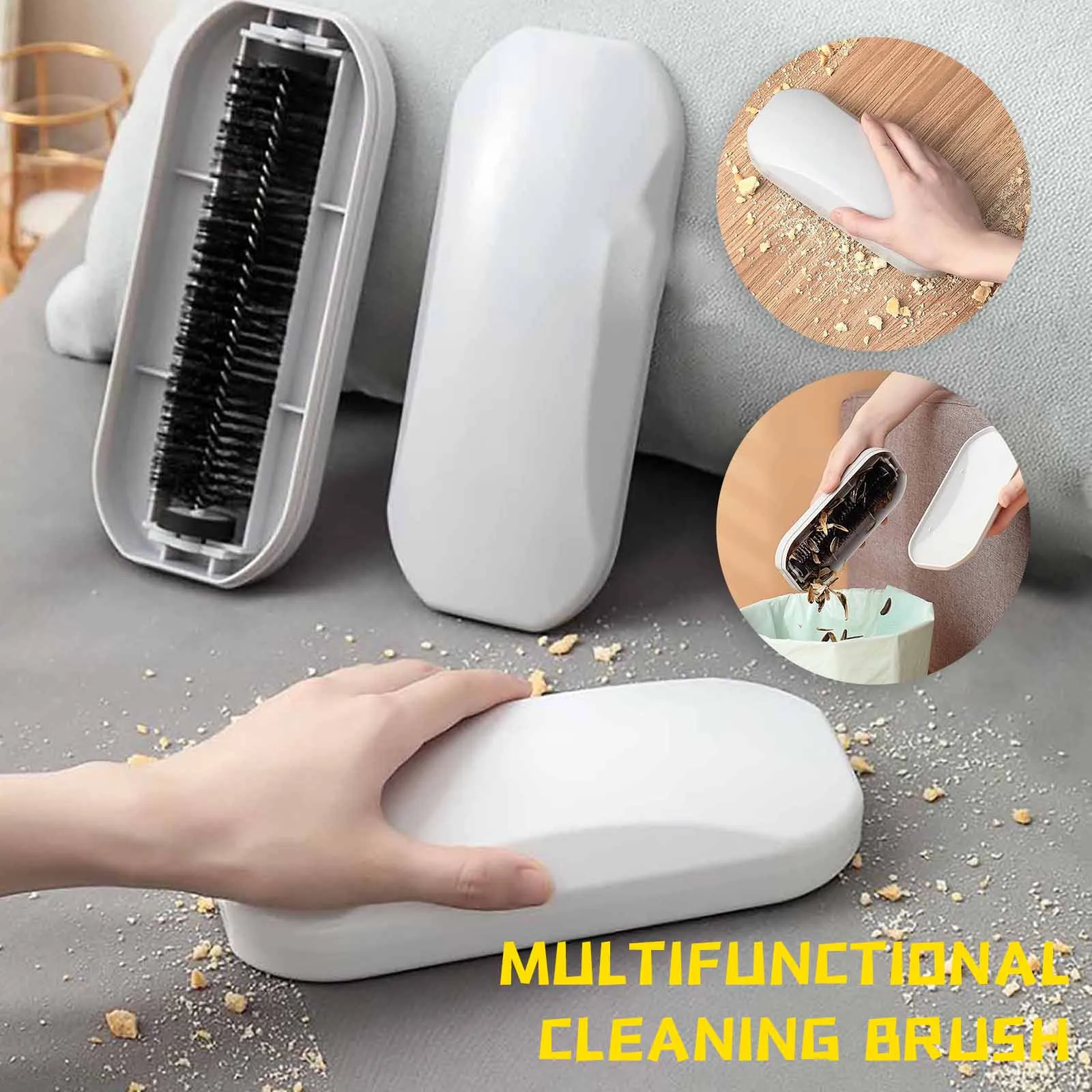 

Hair Remover To Clean Debris Nutshell Multifunctional Cleaning Soft Brush Carpet Brush Collector Hand Held Kitchen Cleaner