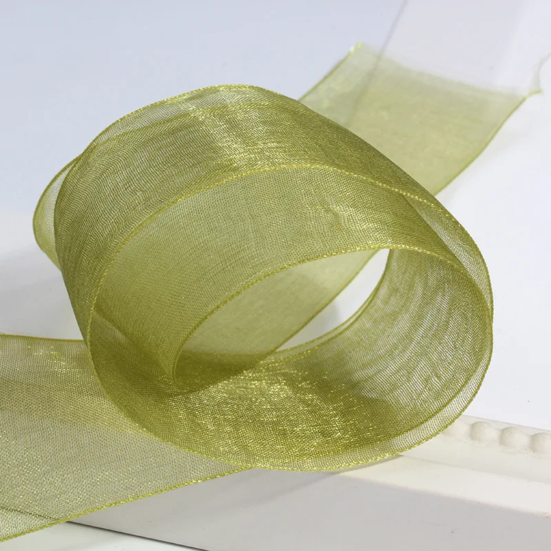 45 м/рулон оптом органза оберточная лента для подарков на Рождество Свадебная