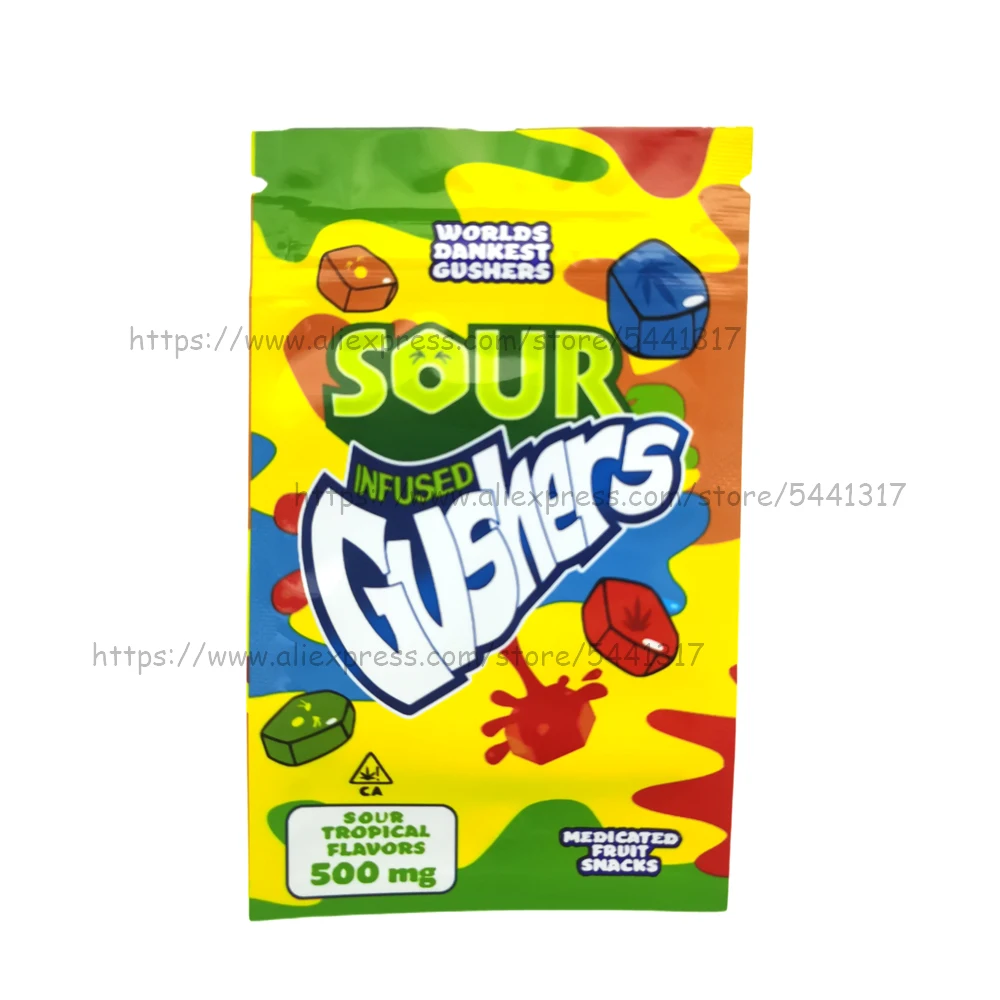 

Top Quality Tobacco Bags 2 Styles Smell Proof Mylar Ziplock Bags 500MG Folding Candy Package Drop Shipping