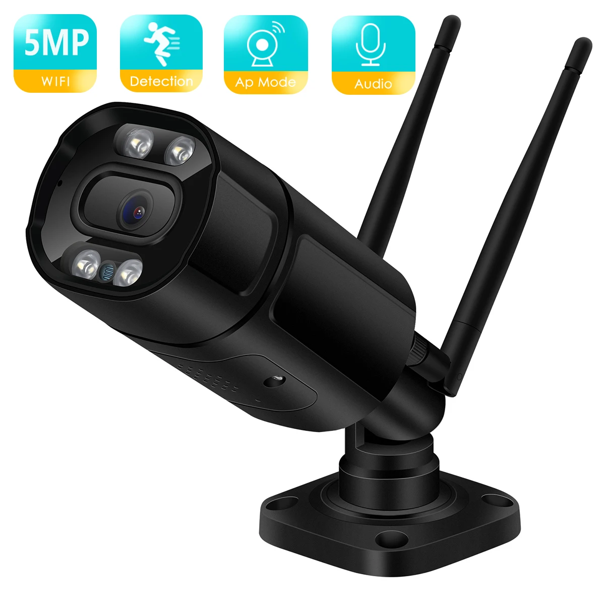 

5MP Wifi Camera IP Outdoor Ai Human Detect Audio 3MP 2MPHD IP Camera Color Infrared Night Vision Security CCTV Camera P2P
