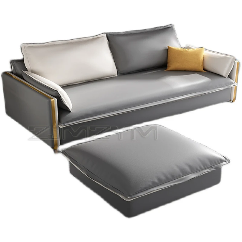

Multi functional Technology sofa bed push-pull double folding living room small family simple sitting and sleeping bed