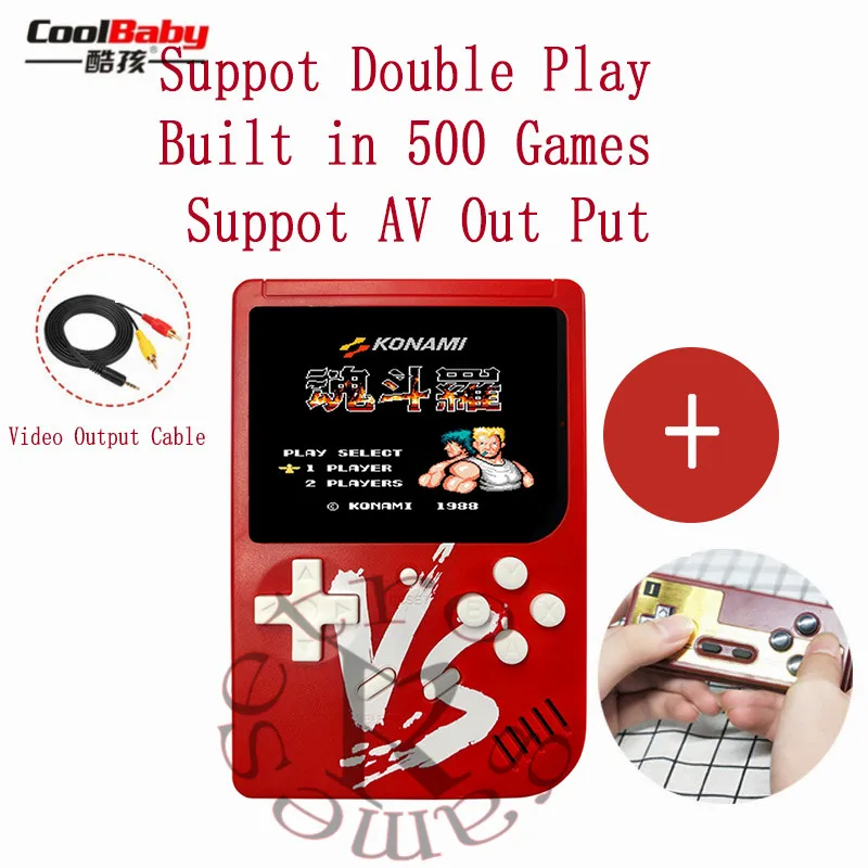 Новинка Q3 двойная игра мини VS портативная игровая консоль Ретро встроенный 500