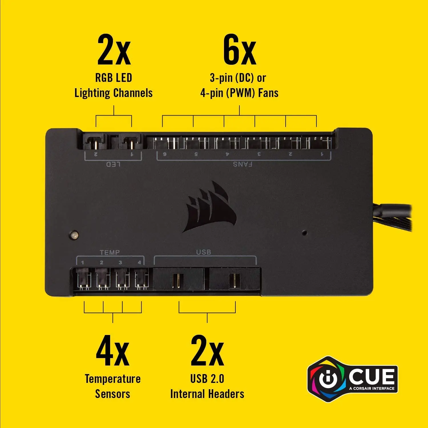 CORSAIR iCUE Commander PRO Smart RGB контроллер освещения и скорости вентилятора | Компьютеры
