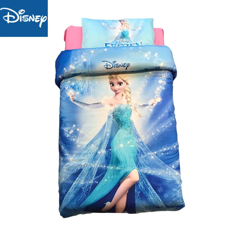 

Disney cartoon blue frozen elsa Princess Mickey Mouse comforter Bedding Set Baby Crib Bed 4Pc cotton Duvet Cover for Girls boy