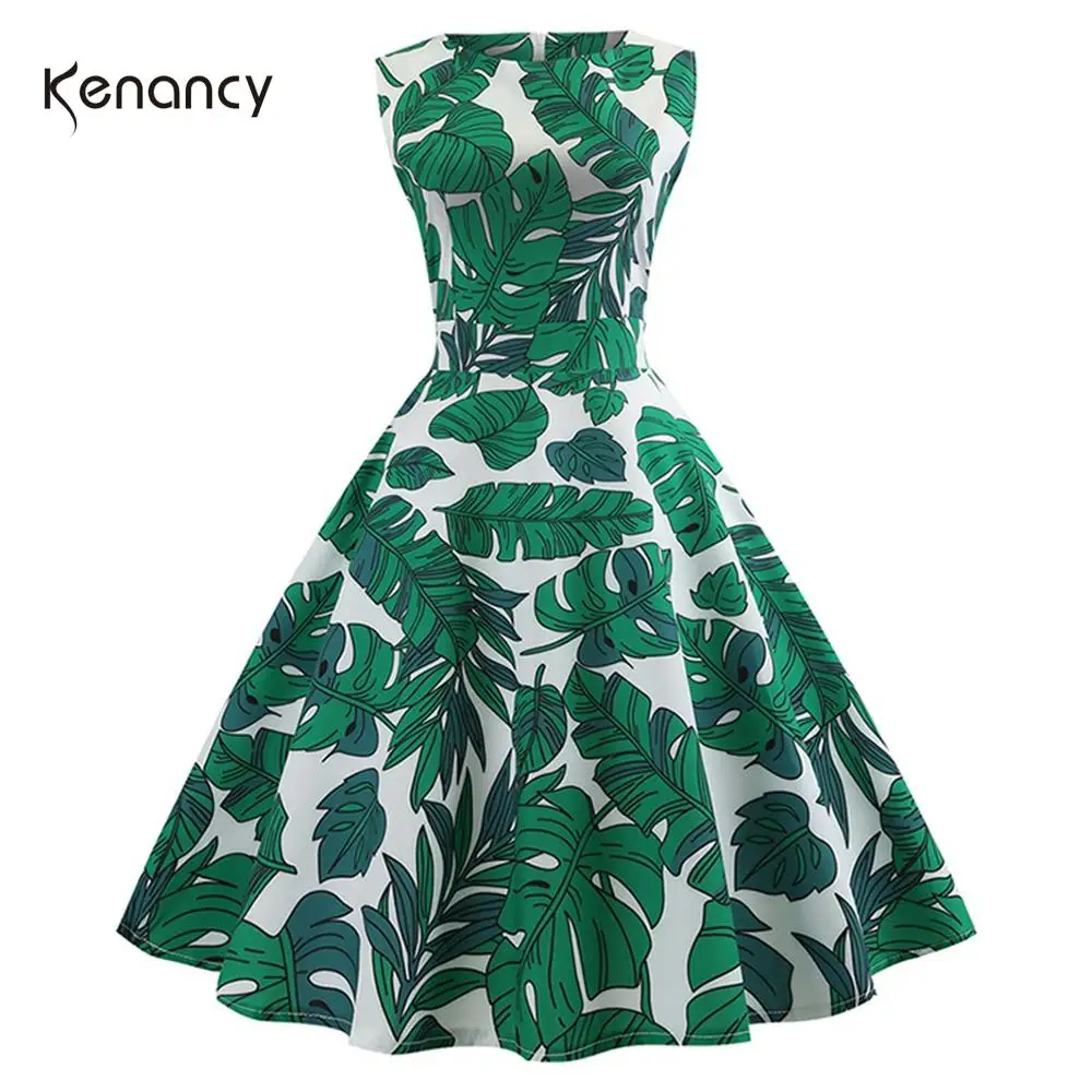 Женское винтажное платье в стиле рокабилли без рукавов | Женская одежда