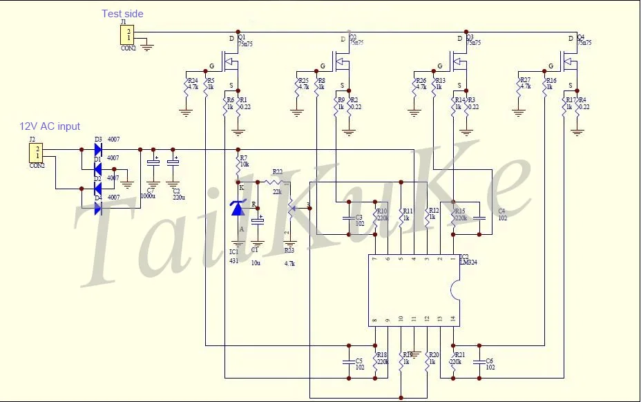 DIY LM324 электронная мощность нагрузки 150 Вт простой электронный набор нагрузки 72V2A/15V10A дизайнерский электронный