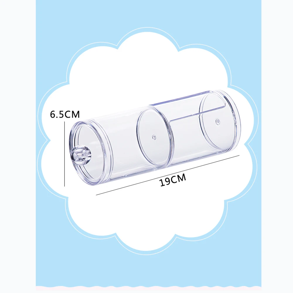 

Cosmetic Storage Box New Acrylic Cotton Swabs Storage Holder Box Transparent Makeup Case Cosmetic Container