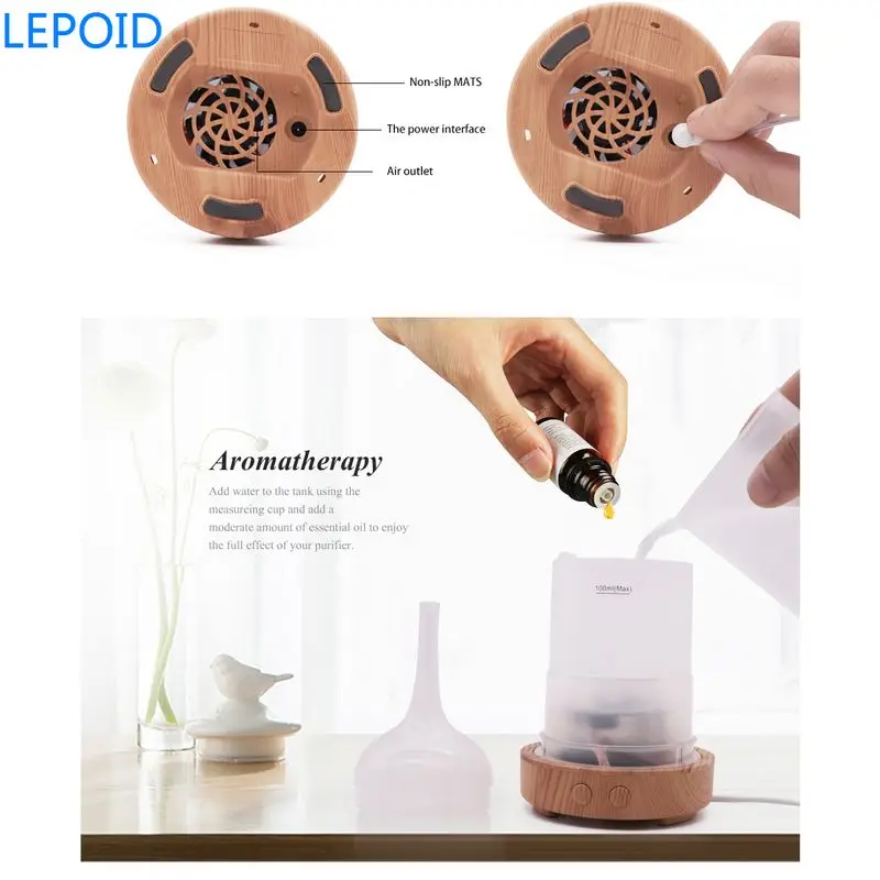 LEPOID 100 мл Ароматический диффузор эфирного масла ультразвуковой увлажнитель