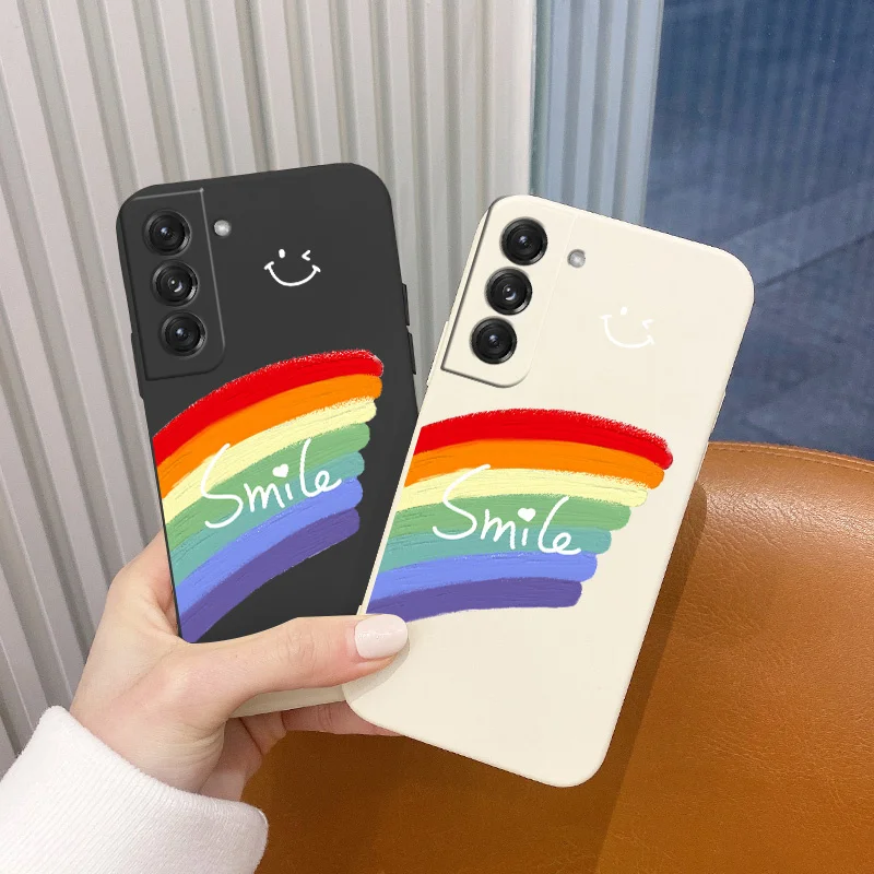 

Doodle Rainbow Case For SamsungGalaxy S21 S20 FE S10 S9 Ultra Plus S10e Note 20 ultra 10 9 Plus Soft Liquid Silicone Phone Cover