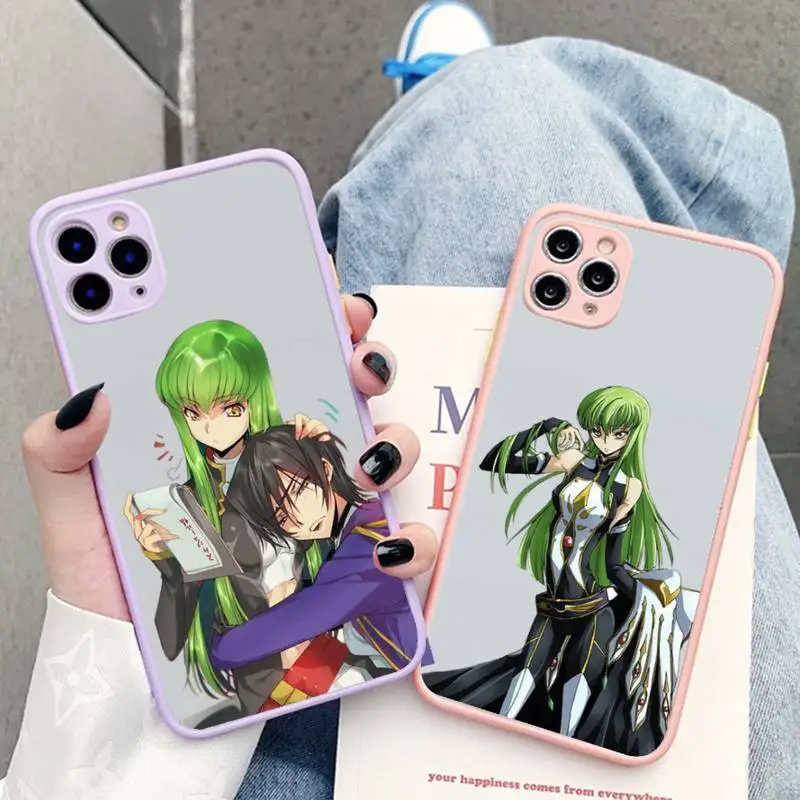 

Code Geass Yukana Nogami Phone Case for iPhone 13 X XR XS 7 8 Plus 11 12 pro MAX Translucent Matte Shockproof Case