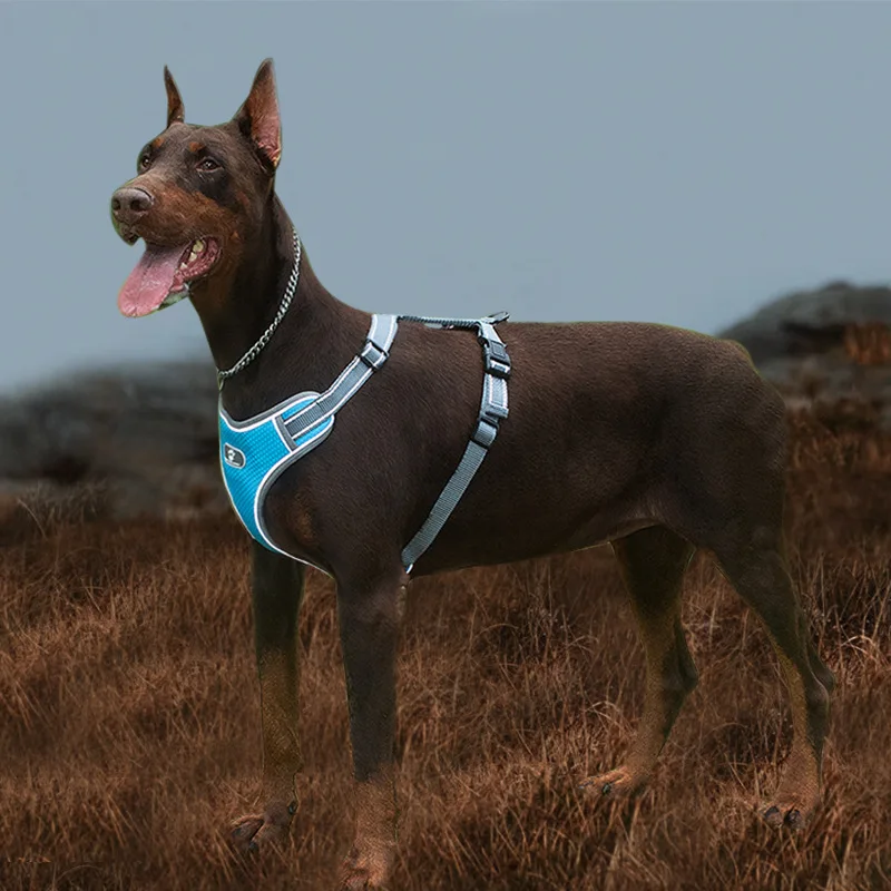 Взрывозащищенный жилет для большой собаки светоотражающий нагрудный ремень