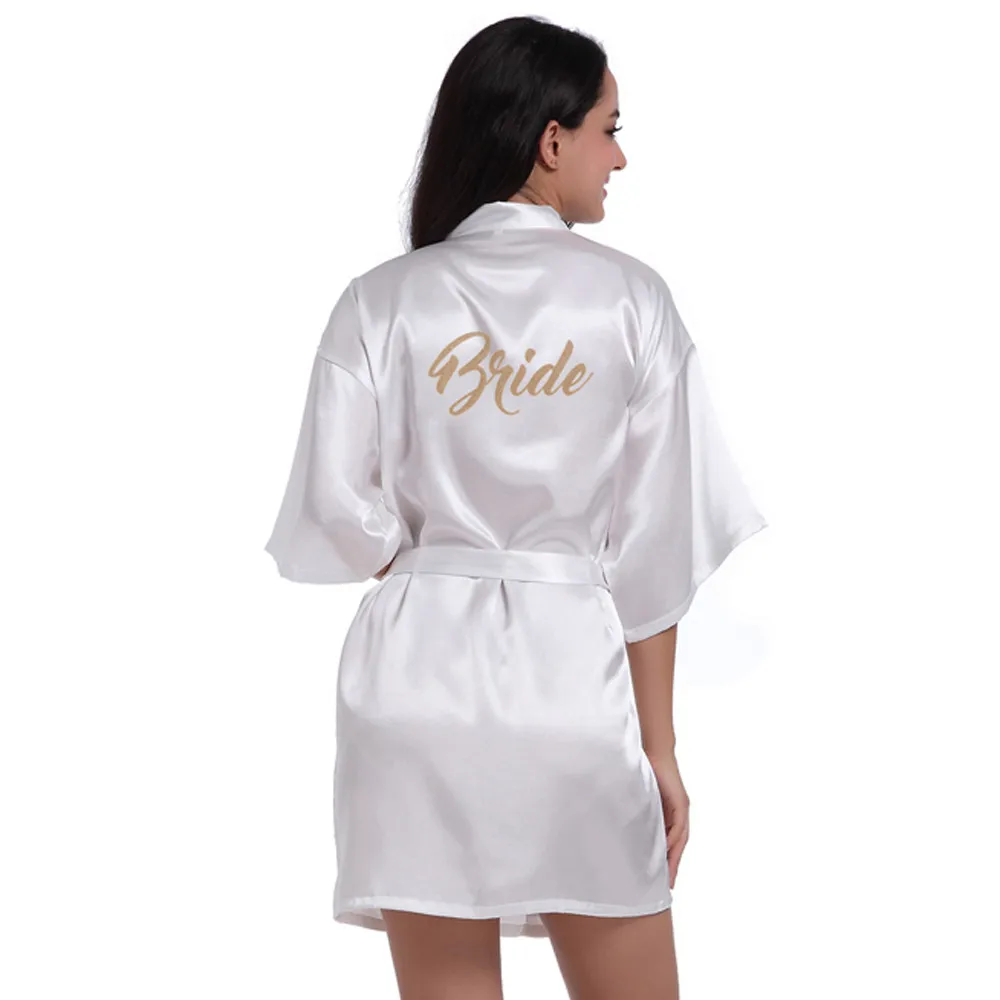 Халат атласный Атласный халат для женщин пижамы невест Свадебные brideslmaid подарок
