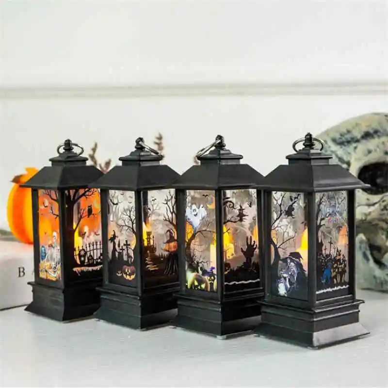 Электрический светильник для Хэллоуина светодиодный с имитацией пламени