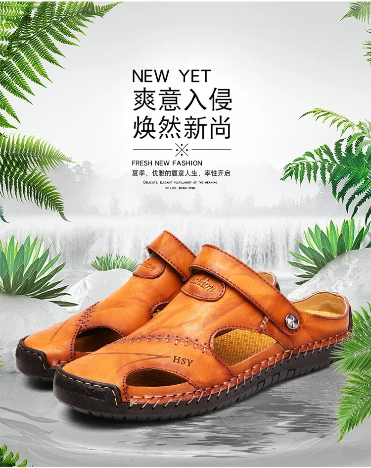 

Sandals Men's 2021 Summer New Large Size 46 47 48 Baotou Sandalias Slippers Man Casual Sports Upstream Beach Shoes Mnner Schuhe