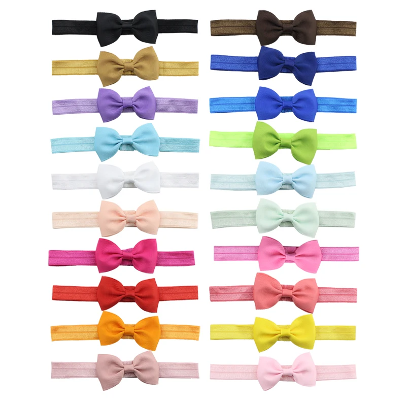 20 шт./лот модная детская повязка на голову эластичная лента банты для волос