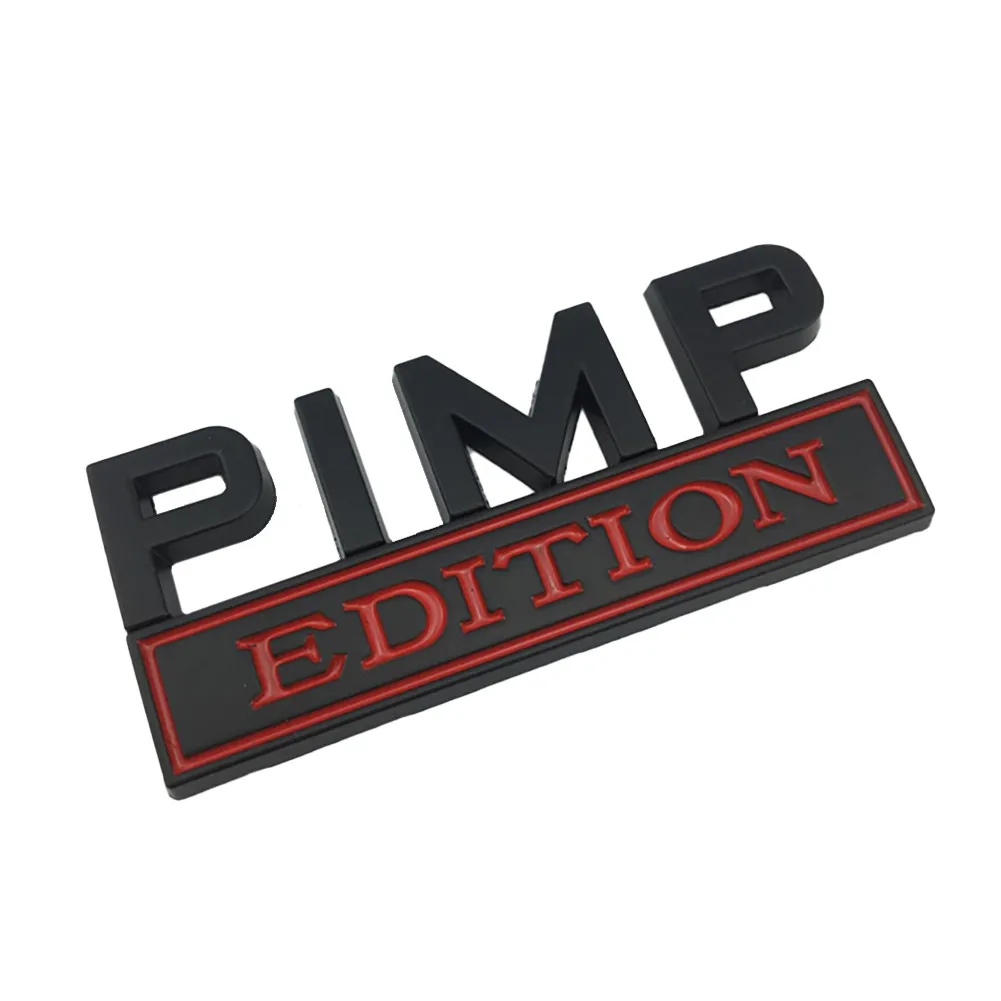 

80x30mm Car Sticker Car For Chevy Ford PIMP EDITION Zinc Alloy High Quality