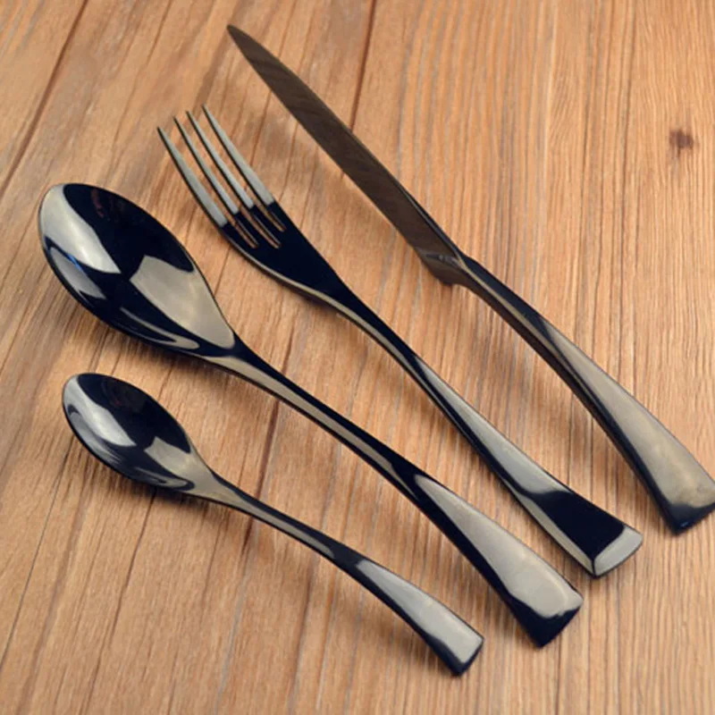 4 штук в штучной упаковке угольно черный оникс металлические Нержавеющая сталь