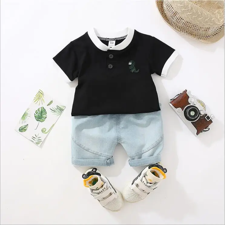 Baby boys clothes sets summer newborn cotton tops+shorts 2pcs wedding suits for bebe infant tracksuits toddler birthday set |