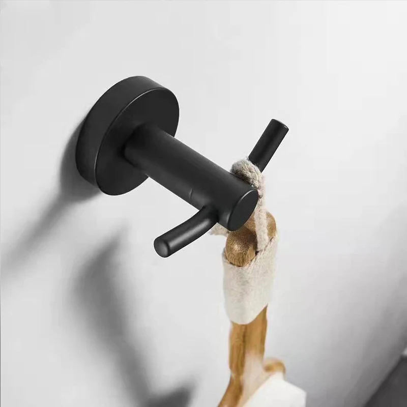 Крючок для одежды из нержавеющей стали с черной росписью настенный крючок