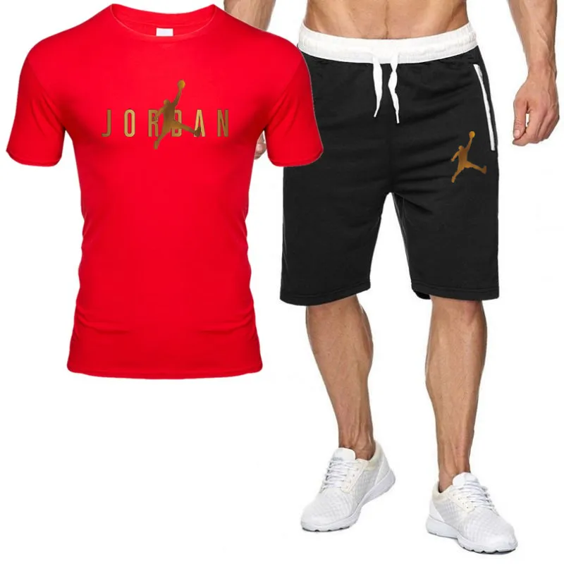 

2piece set men outfits jordan 23 t-shirt shorts summer short set tracksuit men sport suit jogging sweatsuit basketball jersey
