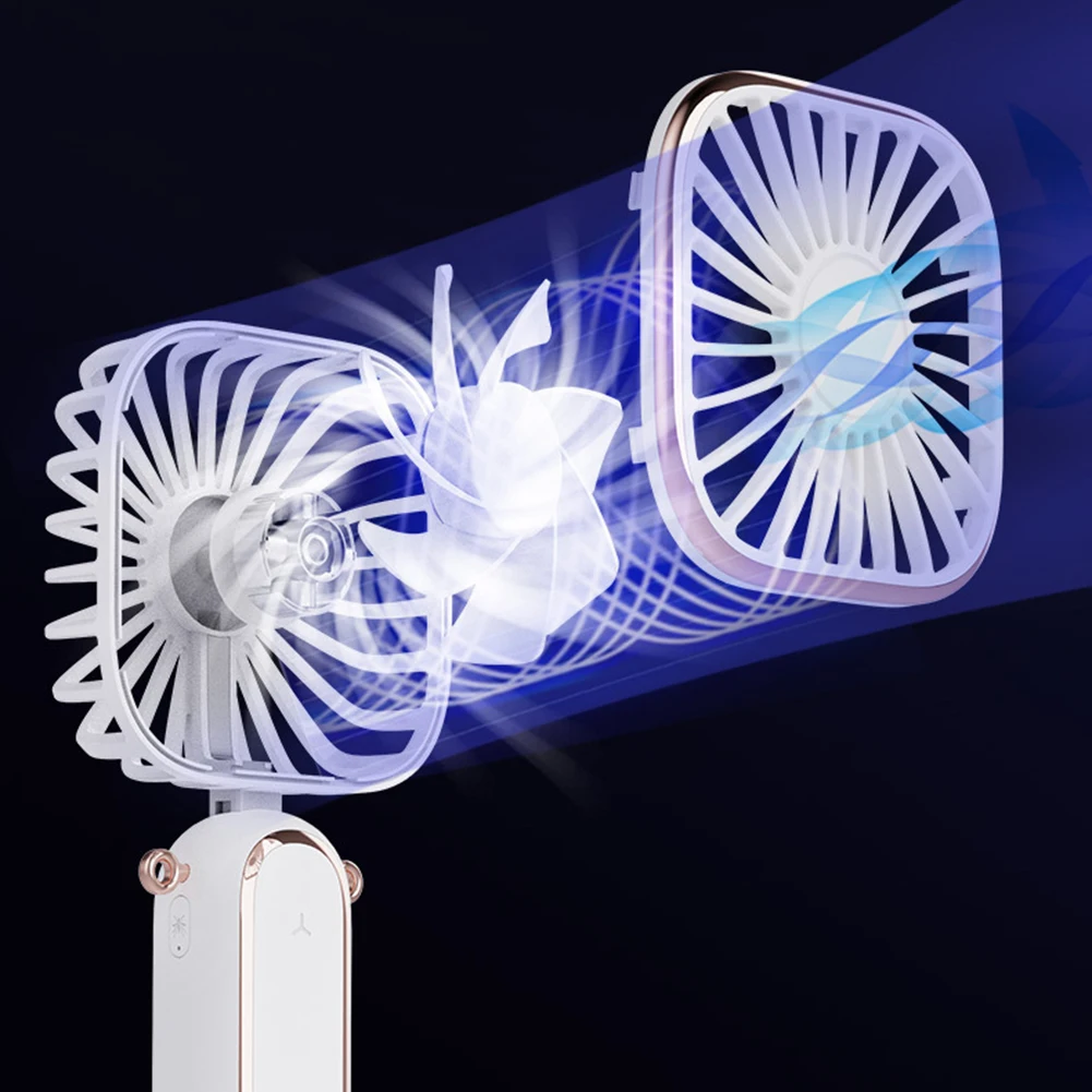 

USB Rechargeable Foldable Neck Fan Portable Handheld Adjustable Summer Personal Cooling Desktop Fan for Outdoor Travel