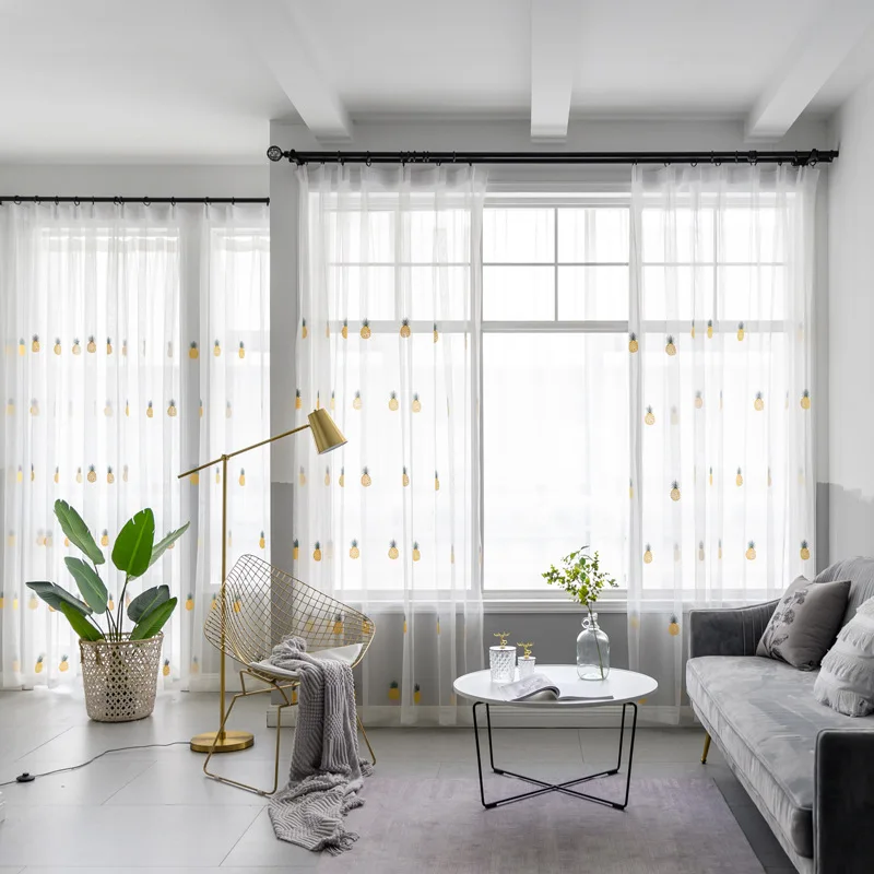 Новые креативные Мультяшные яркие марлевые шторы с фруктами для детской спальни