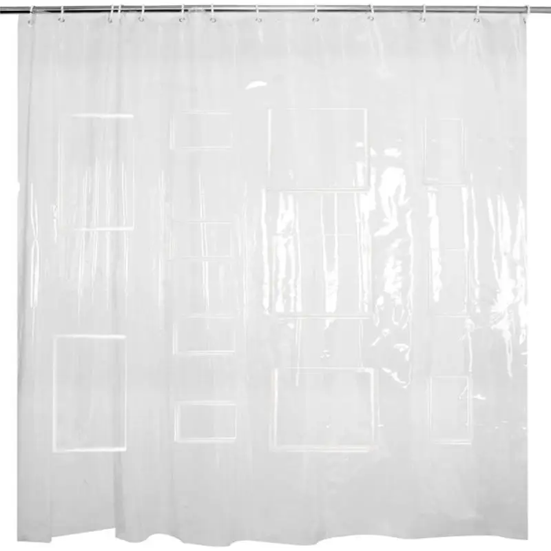 

With Mobile Phone Storage Bag Shower Curtain Waterproof Shower Curtain Bathroom Toiletries Translucent Shower Y9Y090A16