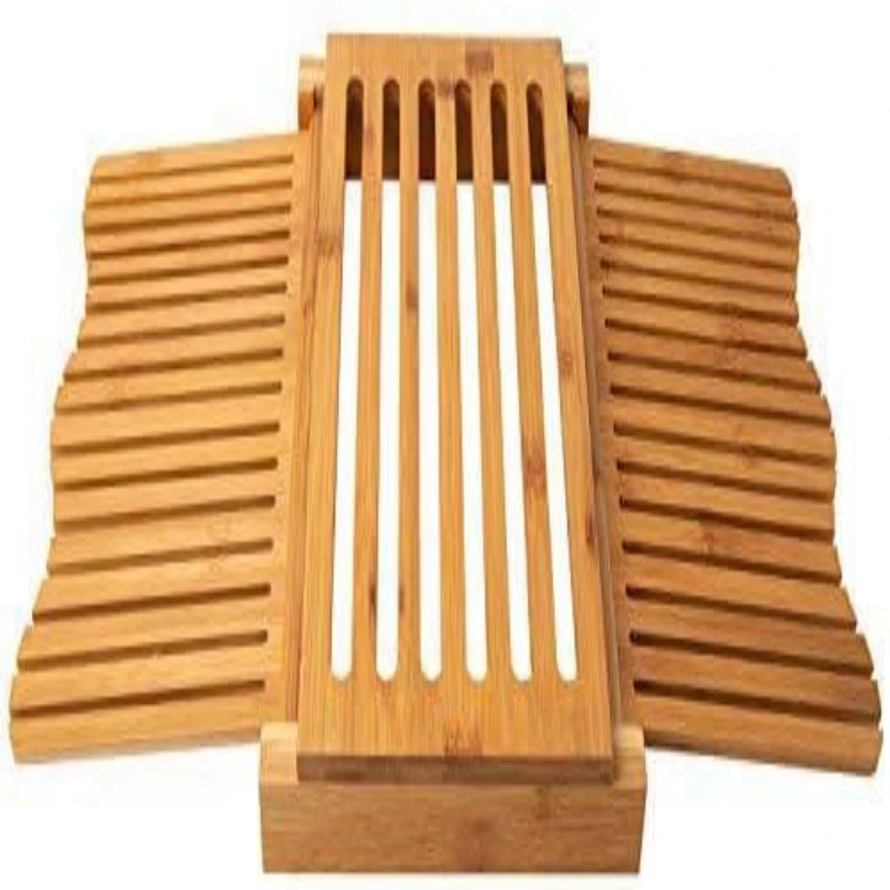 

Natural Bamboo Bread Slicer With Crumb Tray Compact Bamboo Bread Cutter For Slicing Homemade Bread Baking Tools