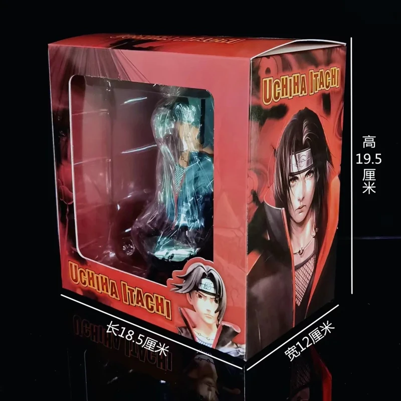 

Naruto Comic Akatsuki Uchiha Itachi Sharingan Luminescent Bust Ornaments PVC Model Statue Hand Ornaments Collectible Toy Gift