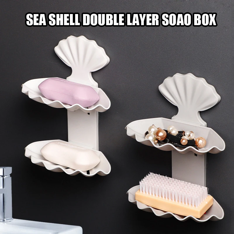 Настенный двухслойный асфальтовый ящик для мыла без пробивки отверстий в