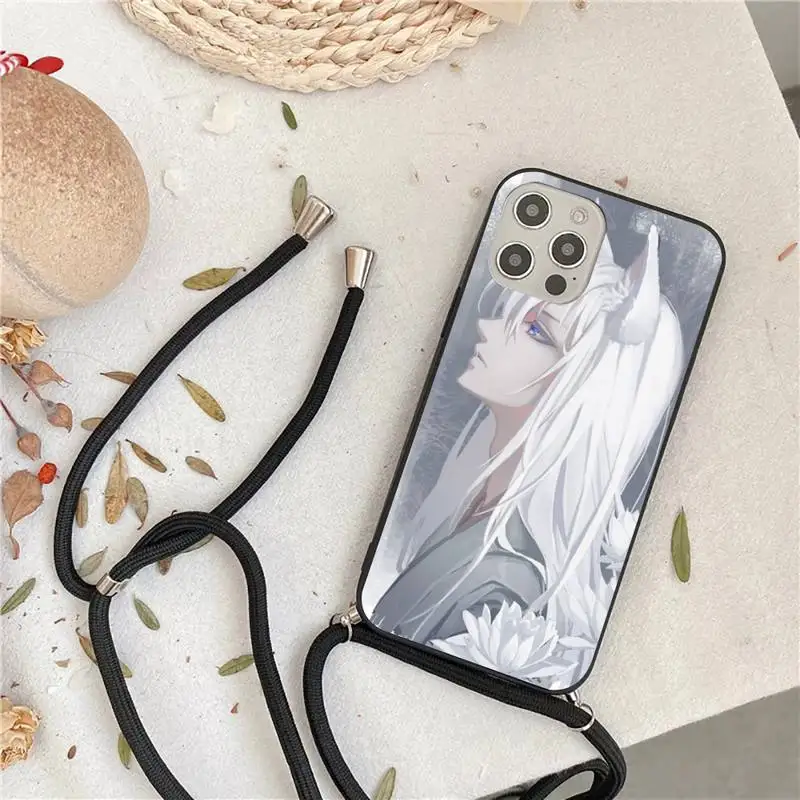 

Kamisama Hajimemashita Tomoe Phone Case For iPhone 7 8 11 12 X XS XR MINI Pro Max Plus Strap Cord Chain Lanyard soft