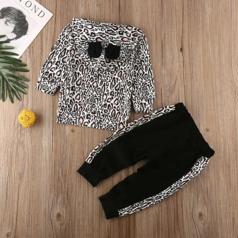 2 шт. комплект одежды для новорожденных с леопардовым принтом | Мать и ребенок