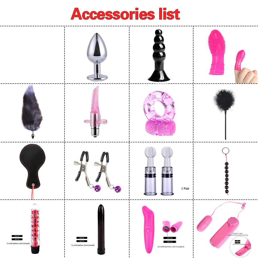 Набор для бондажа интимные игрушки взрослых наручники зажимы сосков кнут кляп