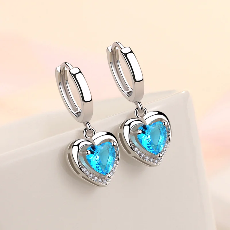 Дубай Модные женские ювелирные изделия Висячие серьги в форме сердца