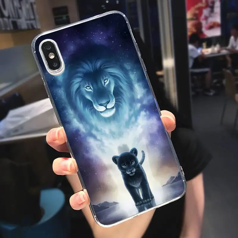 

Cat tiger dog lion reflection Phone Cases Transparent for iPhone 6 7 8 11 12 s mini pro X XS XR MAX Plus