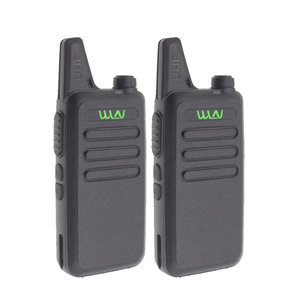 Black-2pcs 2 шт WLN KD-C1 рация UHF 400-470 МГц 16 канальный мини-портативный приемопередатчик радиостанции WLN - Цвет: Black-2pcs