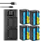 Аккумулятор 5200 мА ч, NP-F770, NP-F750, NP F770, np f750, NPF770, 750, зарядное устройство USB со светодиодной подсветкой для Sony NP-F550, NP-F770, NP-F750, F960, F970