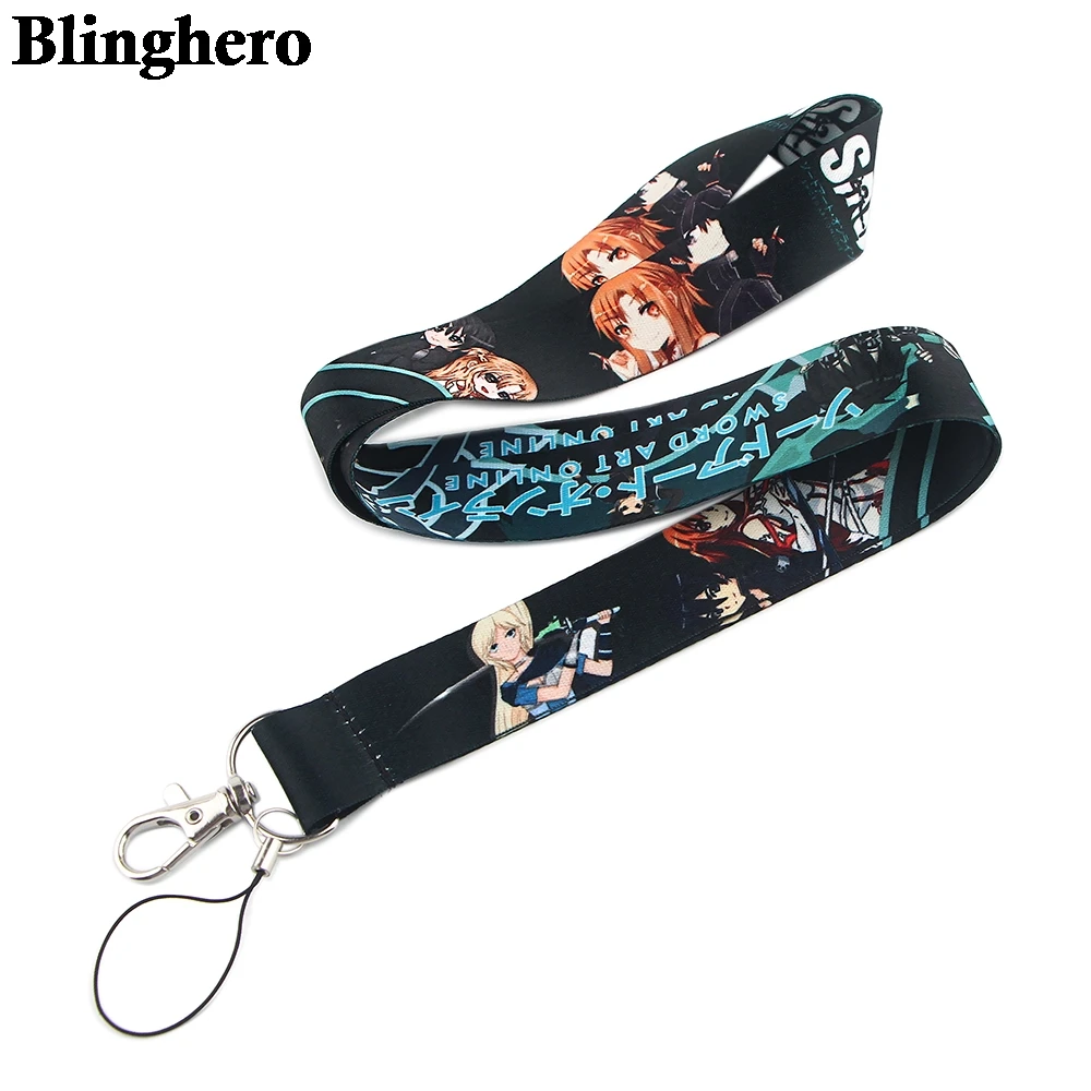 

CB094 Anime Sword Cartoon Keychain Neck Strap Lanyards for Keys ID Card Passport Gym Phone USB Badge Holder DIY Hanging Rope