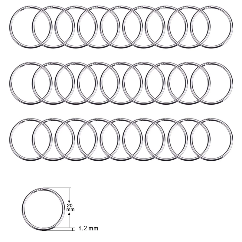 200 штук набор колец для ключей 20 мм кольца 120 шт. 30 40 металлический поворотный