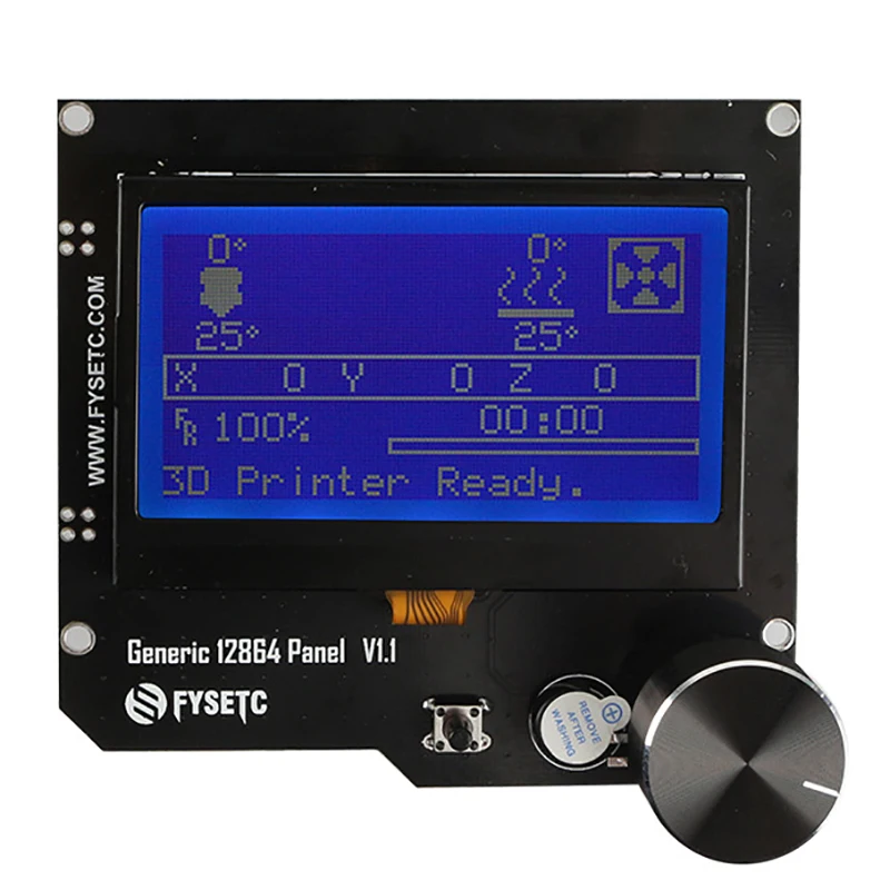 Комплект материнской платы для 3d принтера Mks Gen L + 12864 Rgb V1.1 ЖК дисплей ЧПУ Ramps Cheetah F6